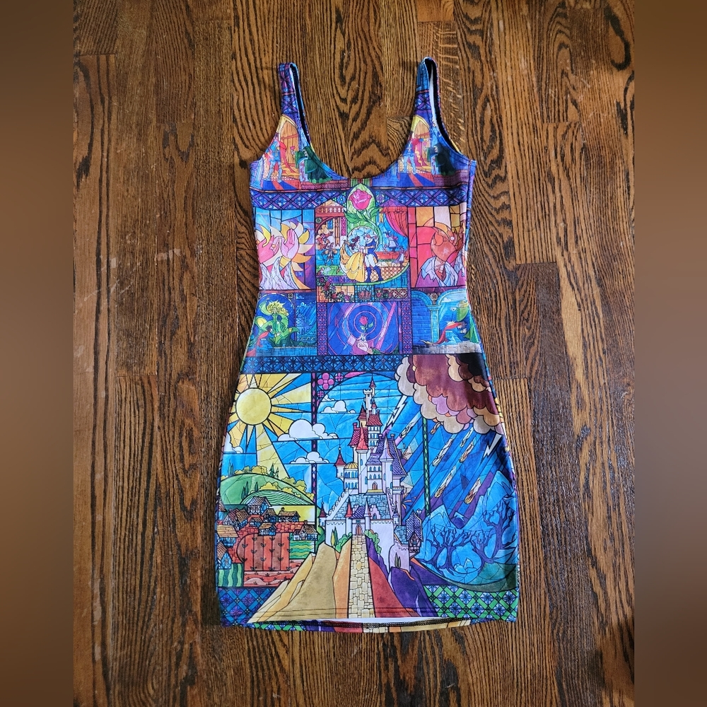 Blackmilk Once Upon a Time Bodycon S Beauty and the Beast